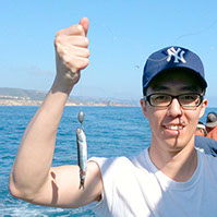 Dr. Rex catches a big (it's super small!) fish